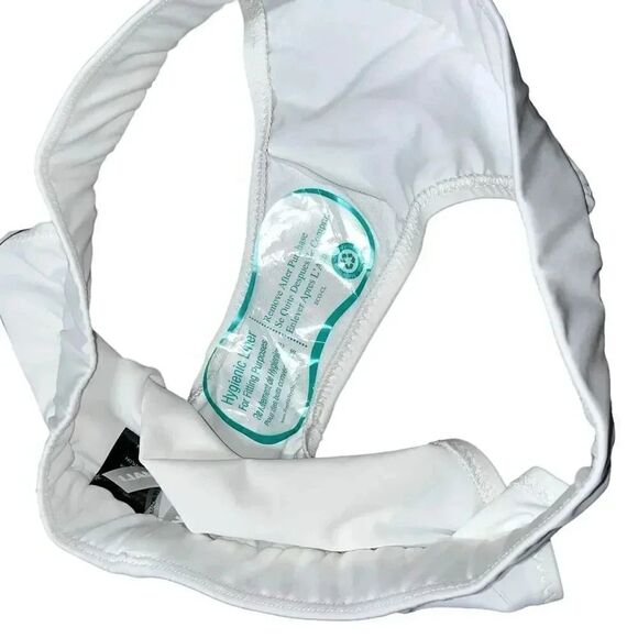 NWT women’s NORMA KAMALI X REVOLVE Banded swim suit Bottom in White SIZE LARGE - Picture 5 of 8